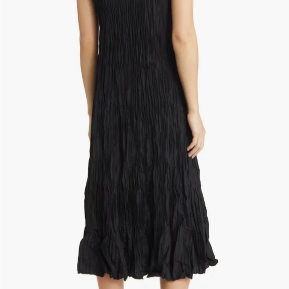 Eileen Fisher Tiered Pleated Silk Midi Dress NWT size XL - Picture 3 of 5